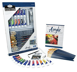Royal & Langnickel Essentials Oil Painting Set, 12 - 12ml colors & 2  brushes, 14pc