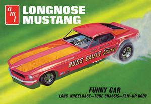 1969 Ford Mustang Gas Ronda Longnose Funny Car 1/25 AMT Models
