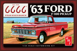 Four Sixes Ranch 1963 Ford F-100 Pickup Truck 1/25 AMT Models