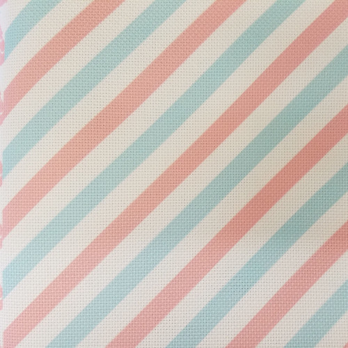 Vintage Christmas Stripes - Patterned Cross Stitch Fabric Vintage Christmas Stripes - Patterned Cross Stitch Fabric