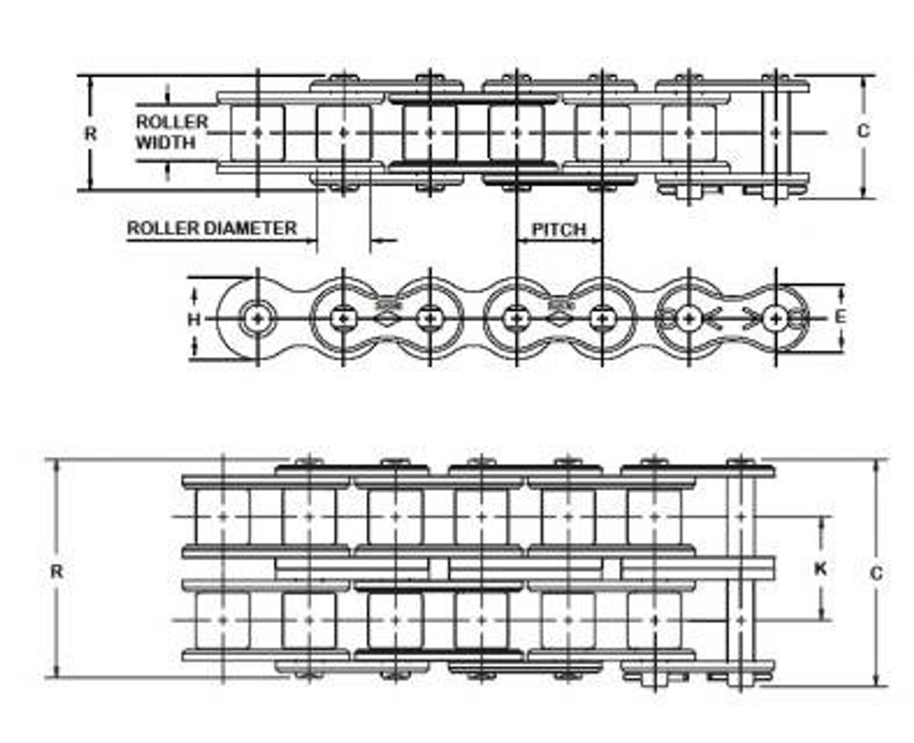 60 RIV 10FT TIMKEN Standard Series Roller Chains MADE IN USA