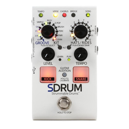 Digitech Sdrum Strummable Drums Effect Pedal Front
