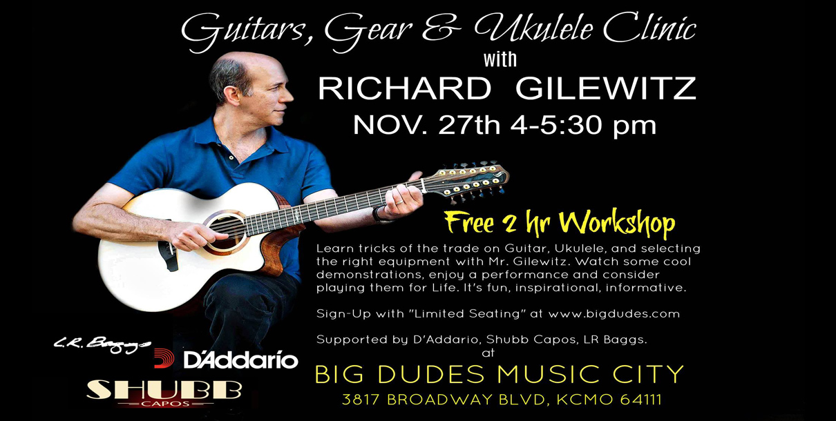 Richard Gilewitz Clinic at Big Dudes Music City in KCMO