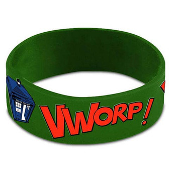 Doctor Who TARDIS Vworp! Green Rubber Wristband Doctor Who TARDIS Vworp! Green Rubber Wristband