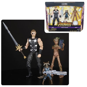 Avengers Infinity War Marvel Legends Thor, Rocket Raccoon, and Groot 6-Inch Action Figures - Toys R Us Exclusive Avengers Infinity War Marvel Legends Thor, Rocket Raccoon, and Groot 6-Inch Action Figures - Toys R Us Exclusive