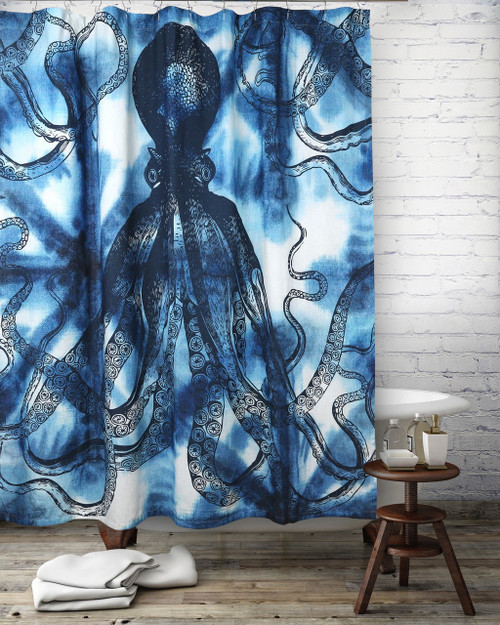 Octopus Shibori Shower Curtain Octopus Shibori Shower Curtain