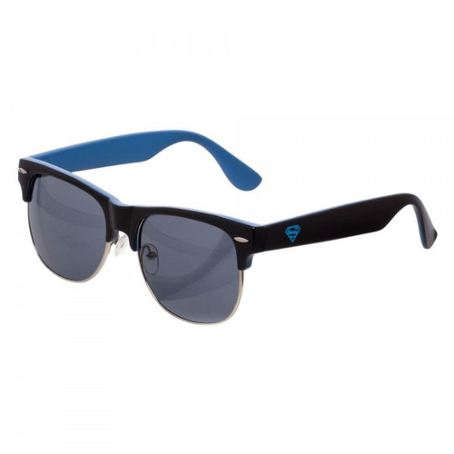 Superman Logo Half Frame Sunglasses and Case