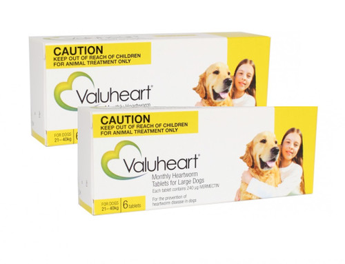 Valuheart Monthly Heartworm Tablets for Large Dogs 45-88 lbs - Gold 12 Pack