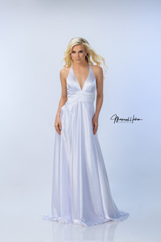 The Andri Satin Dress with slit The Andri Satin Dress with slit