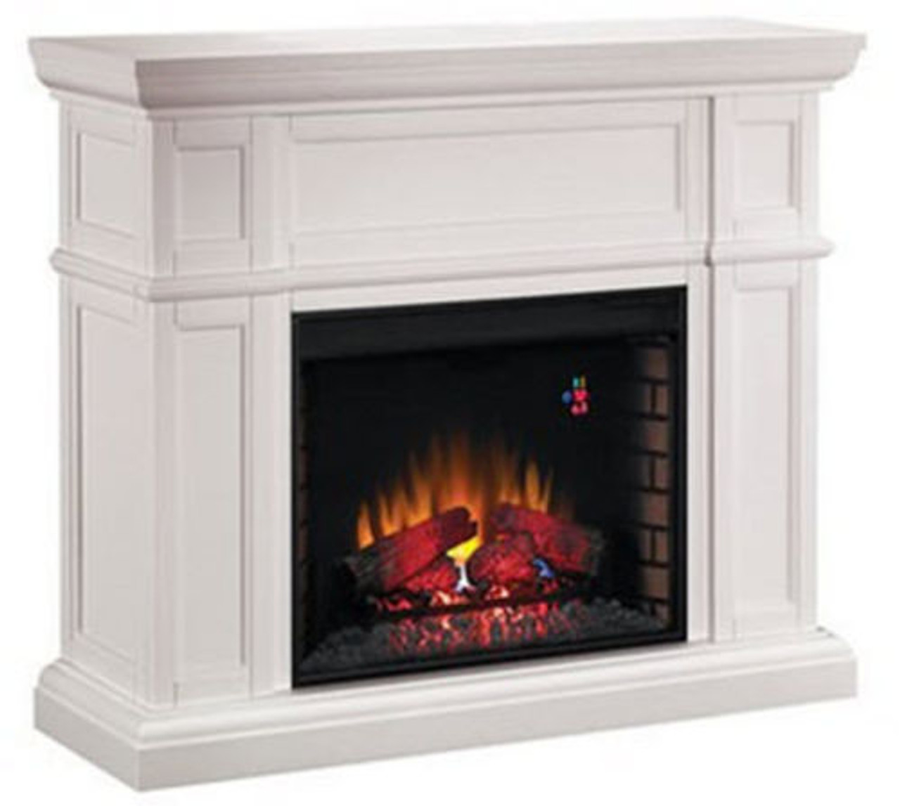 CLASSIC FLAME ARTESIAN ELECTRIC FIREPLACE WITH WHITE MANTEL
