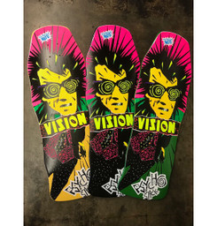 Vision Psycho Stick Old School Reissue Deck HAND SCREENED 10" X 30"