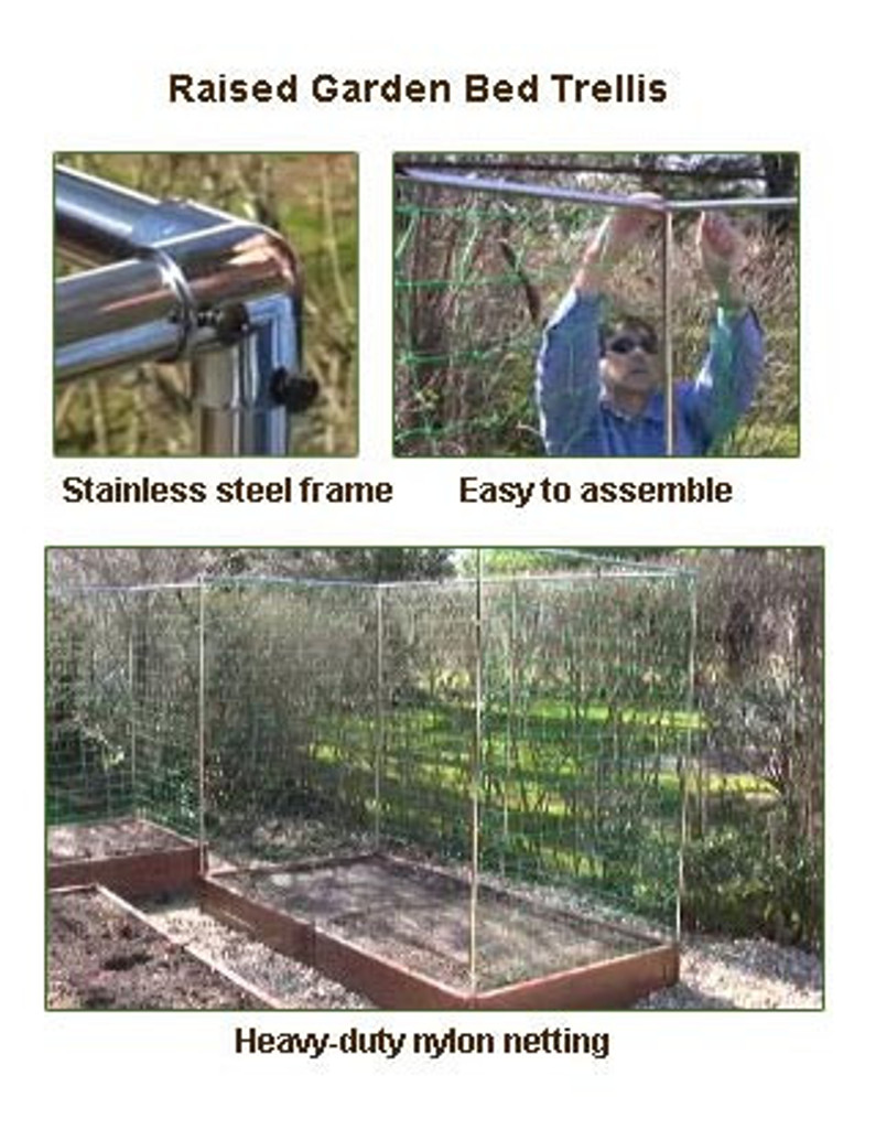 raised garden bed vegetable trellis 4 x 6 eartheasy com
