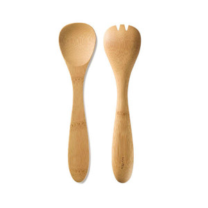 Natural Bamboo Salad Servers