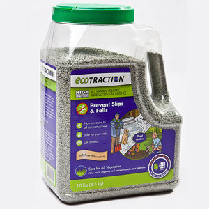 EcoTraction All Natural Volcanic Mineral Winter Traction (Pet and Kid Safe) 10 Lb. Jug
