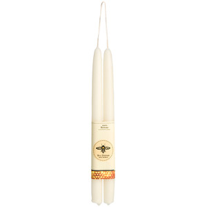 Ivory Beeswax Tapers - Set of 2