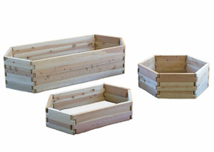 Natural Cedar Hexagon Raised Garden Beds
