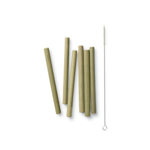 Short Bamboo Straws 6-Pack