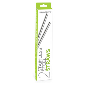 Stainless Steel Reusable Straws 2-Pack