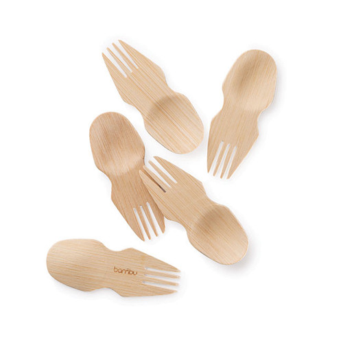 Biodegradable Bamboo Sporks 24-pack