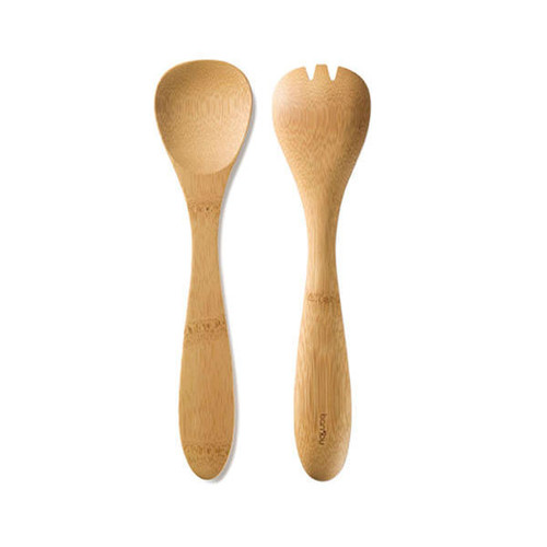 Natural Bamboo Salad Servers