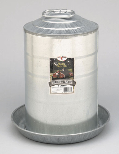 Galvanized 3 Gallon Waterer