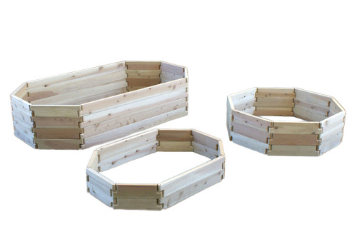Natural Cedar Octagon Raised Garden Beds