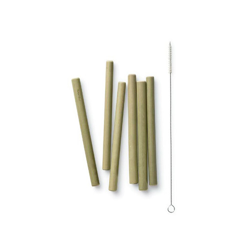 Short Bamboo Straws 6-Pack