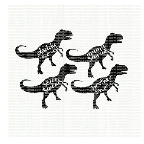 Family Dinosaur SVG