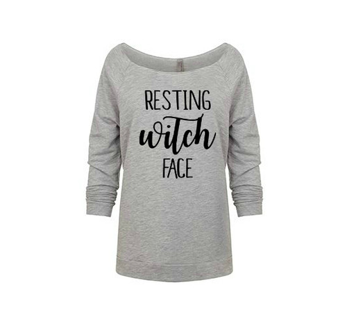Resting Witch Face French Terry Raglan