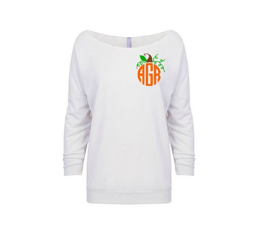 Pumpkin Monogram French Terry Raglan