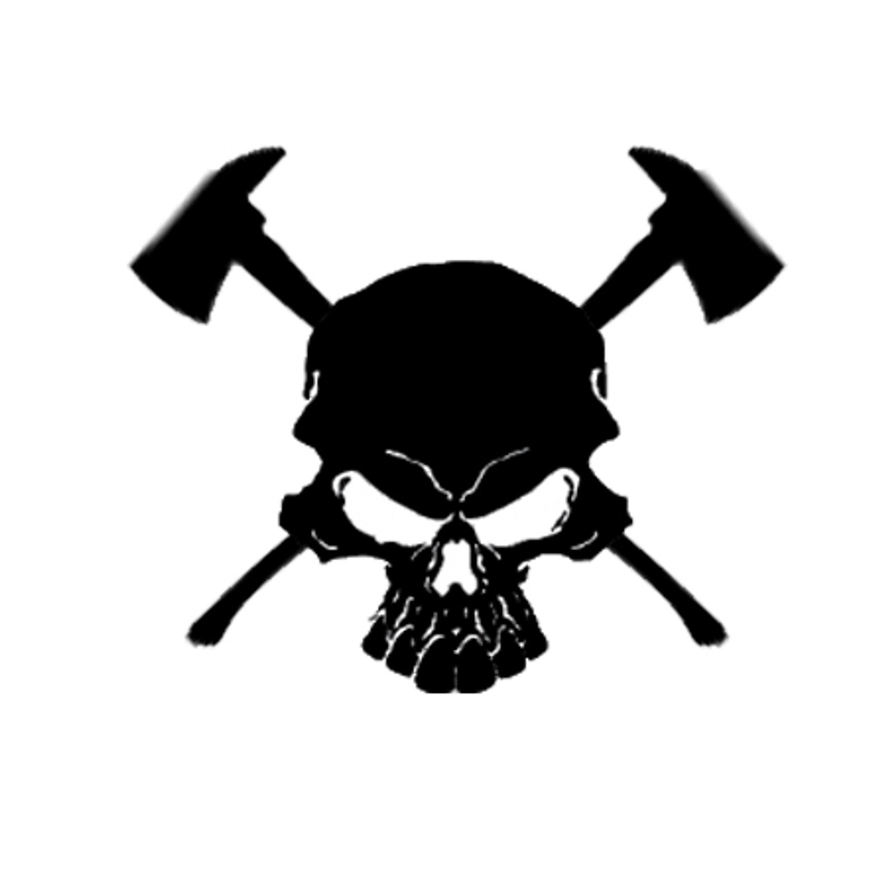 Fire Fighter Skull Decal #2