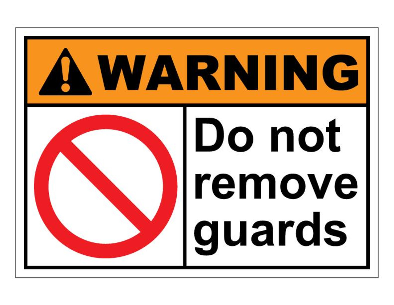 ANSI Warning Do Not Remove Guards