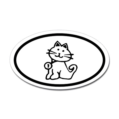 6 oval bumper sticker #2