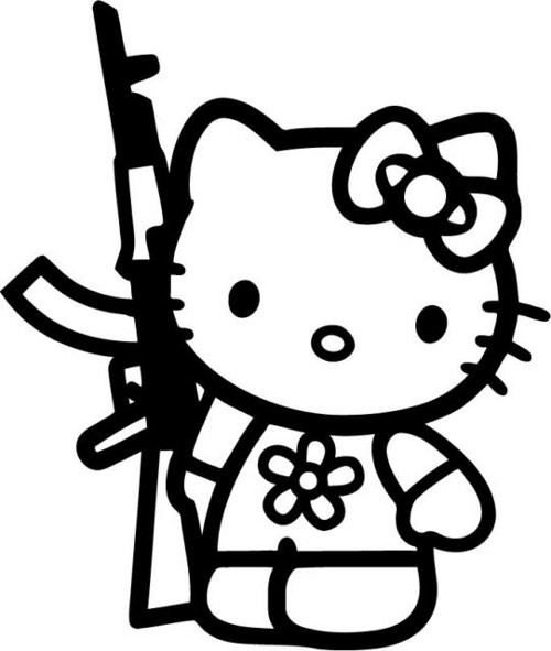 Hello Kitty AK47 Decal