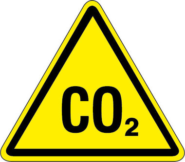CO2 Hazard ISO Triangle Hazard Symbol CO2 Hazard ISO Triangle Hazard Symbol