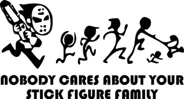 Download Chainsaw Nobody Cares About Your Stick Figure Family Decal