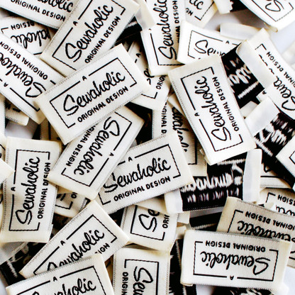 A Sewaholic Original Design sew-in fabric label for clothing.