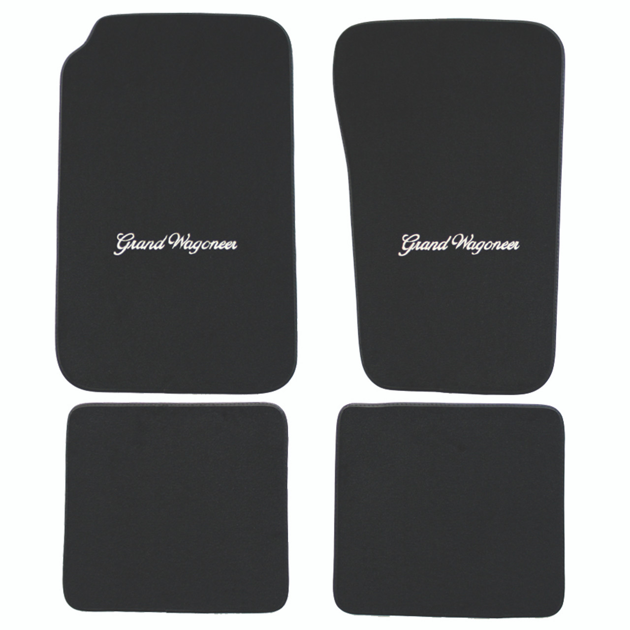 Floor Mat Set 4pc Carpeted Mats W/ GRAND WAGONEER Logo 19831991 Team
