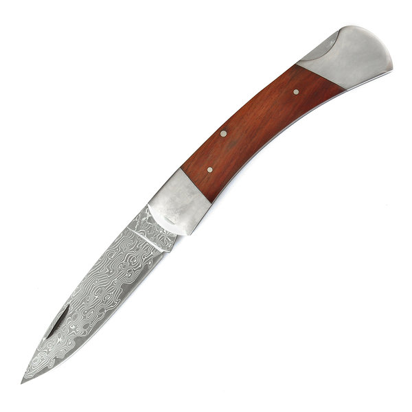 damascus flipper knife