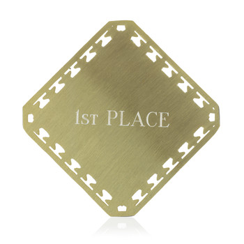 Stars Diamond Medal with Custom Metal Emblem Stars Diamond Medal with Custom Metal Emblem
