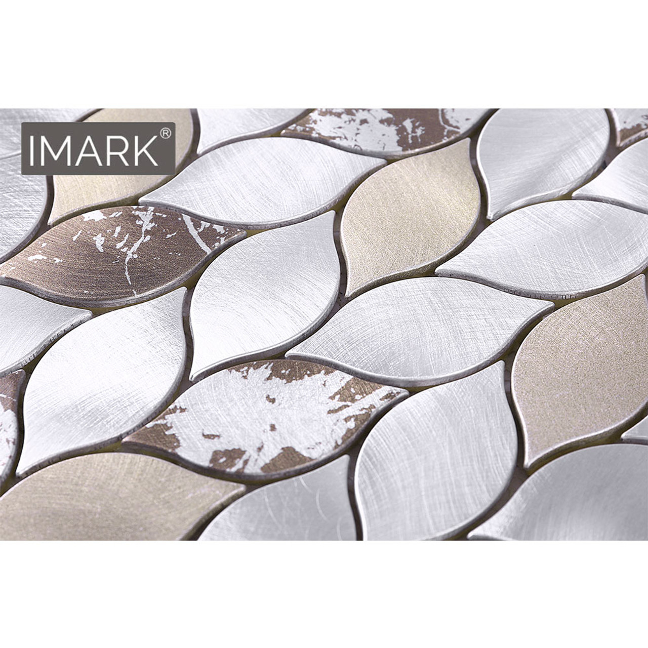 New Leaf Shaped Metal Mosaic Kitchen Wall Backsplash Tile