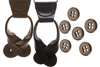 Button Suspenders Leather, Runner and Industrial End SuspenderStore