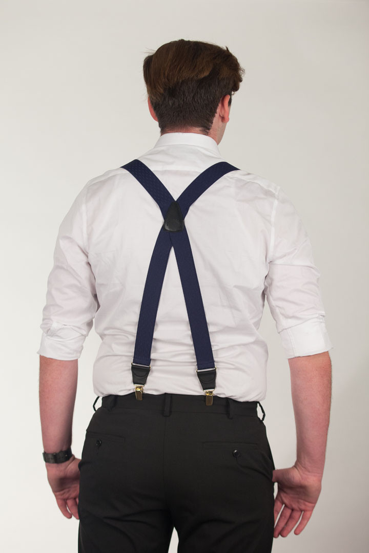 Dress Suspenders - Jacquard Diamond Clip Suspenders|SuspenderStore