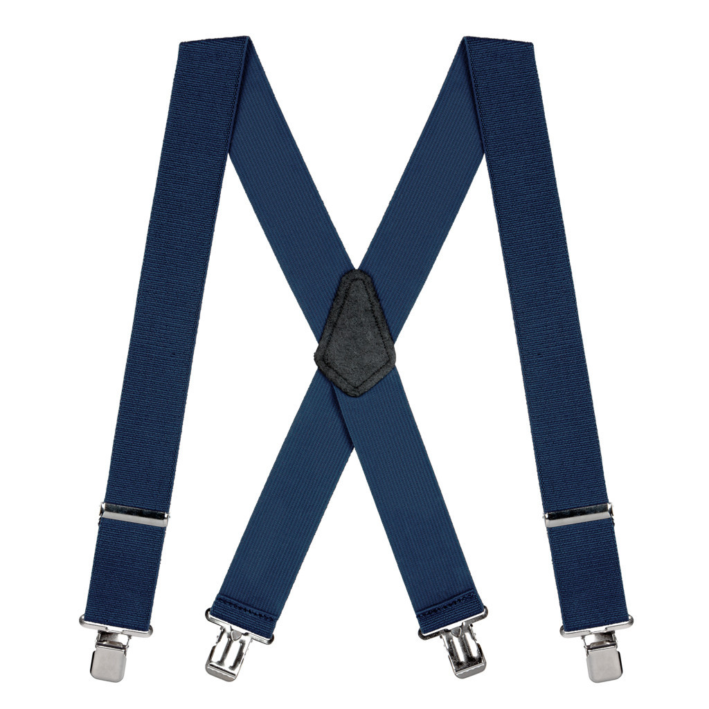 NAVY BLUE Suspenders 2 Inch Wide SuspenderStore
