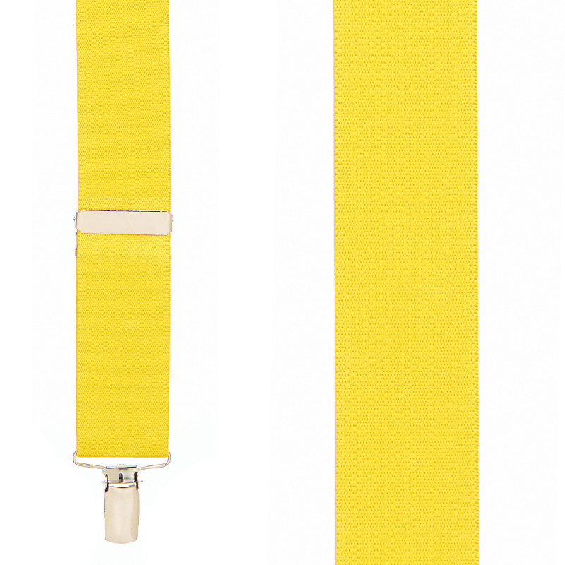YELLOW Suspenders 1.5 Inch Wide Clip SuspenderStore