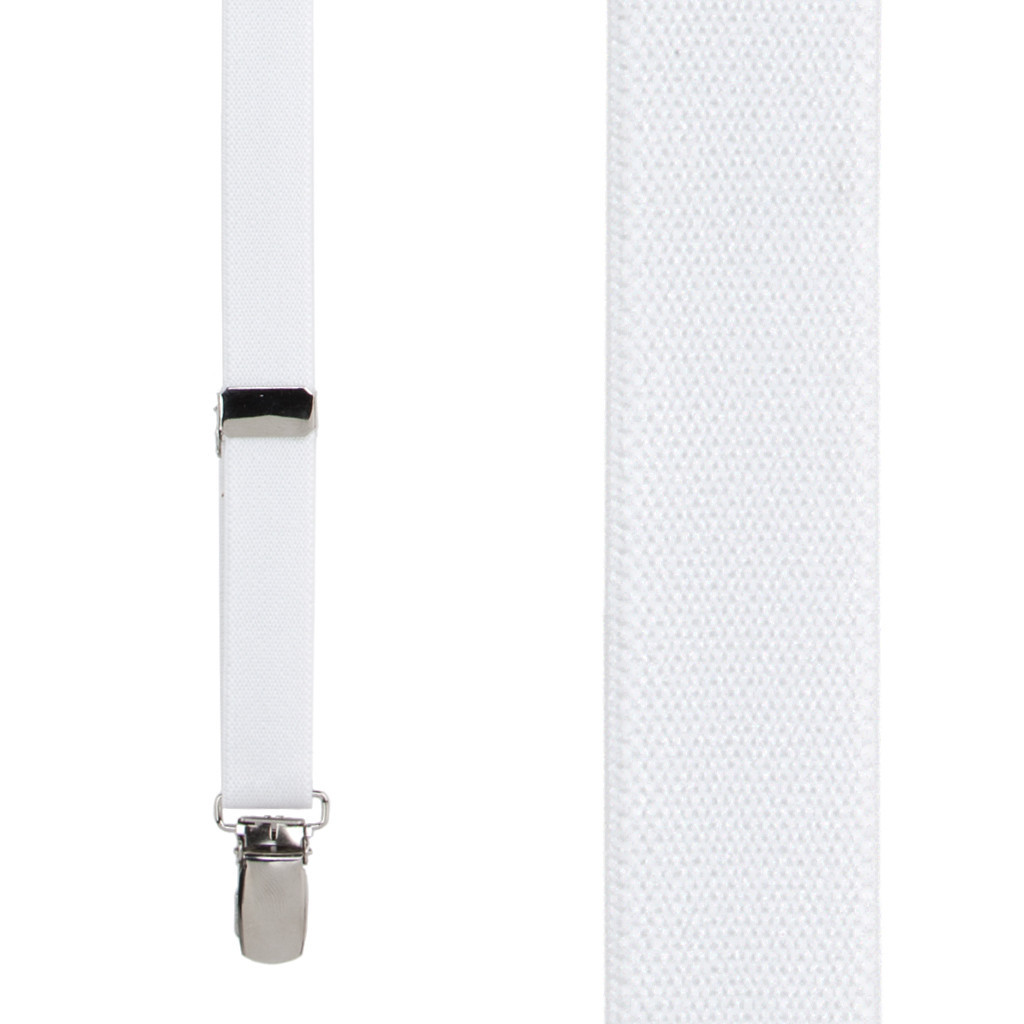 WHITE Thin SuspendersSuspenderStore
