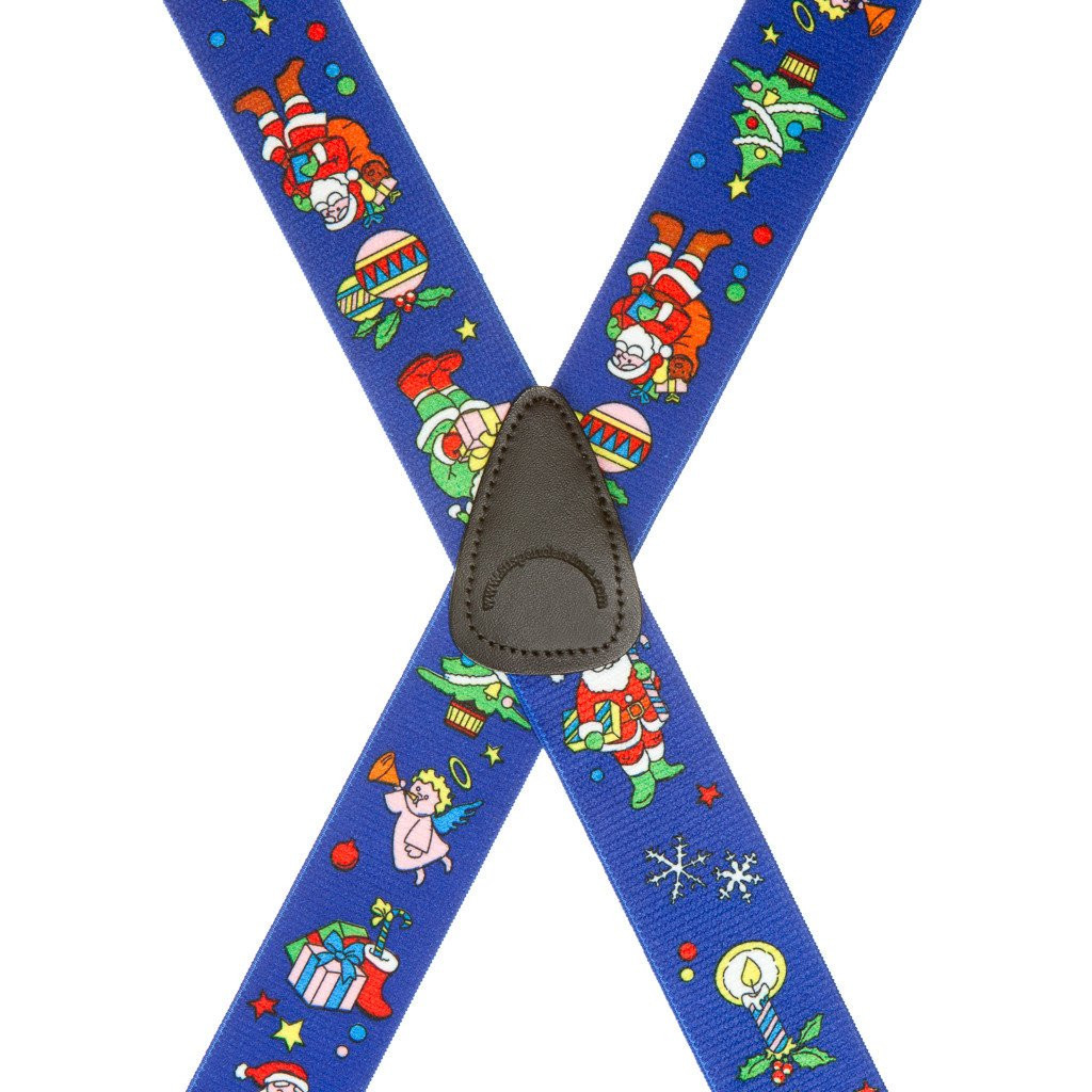 SANTA ON BLUE Suspenders | SuspenderStore