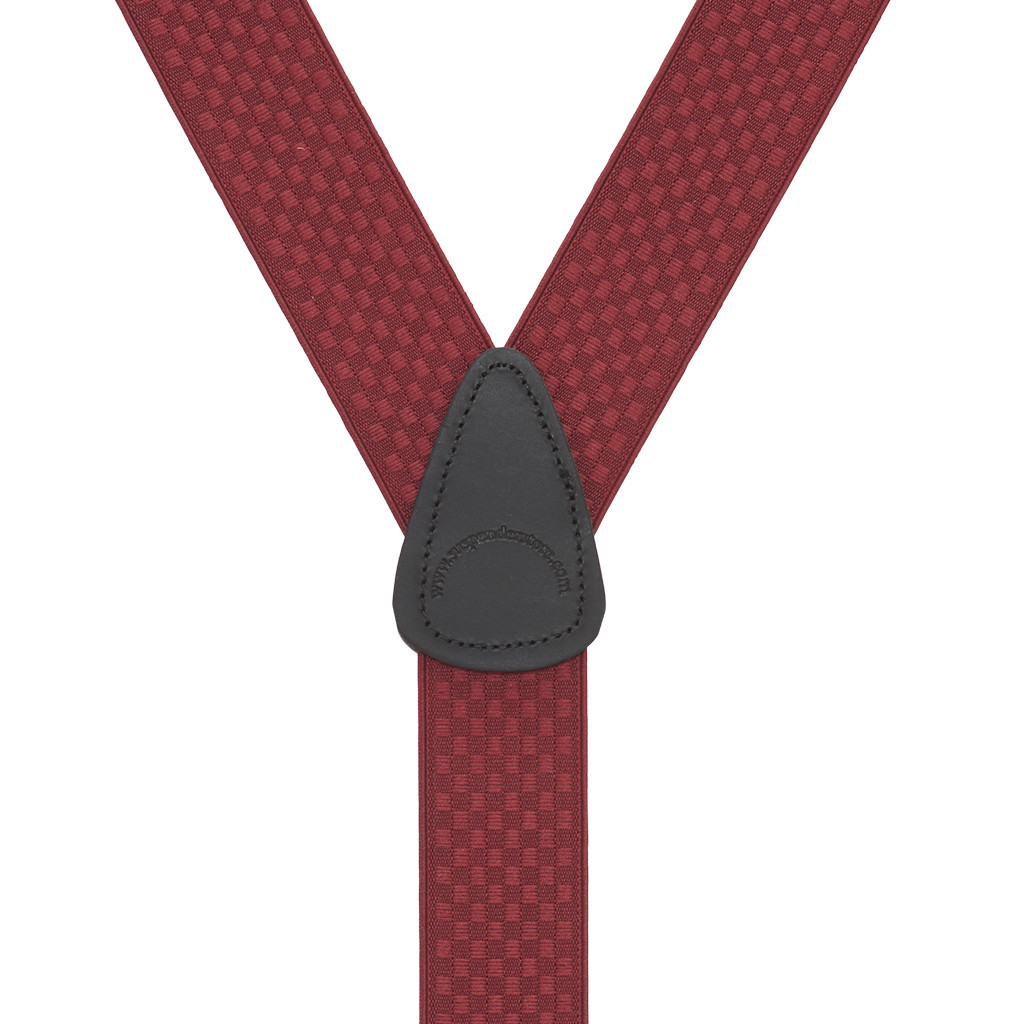 Dress Suspenders for Men, Jacquard Checkered Button SuspenderStore