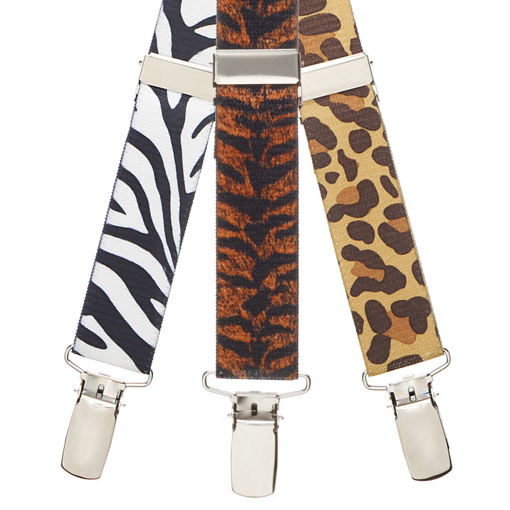 Animal Print Suspenders, 1inch Wide SuspenderStore