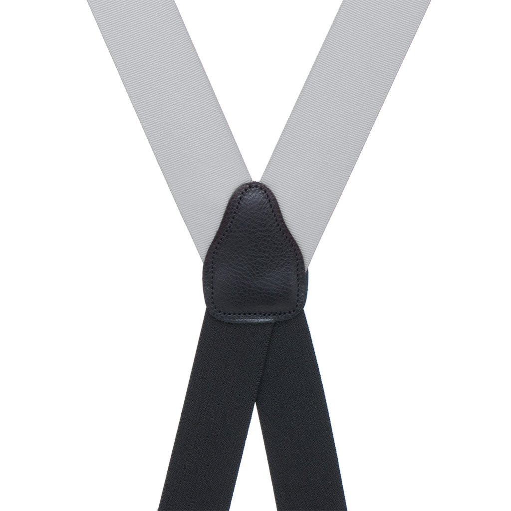 Light grey Grosgrain Suspenders Clip SuspenderStore